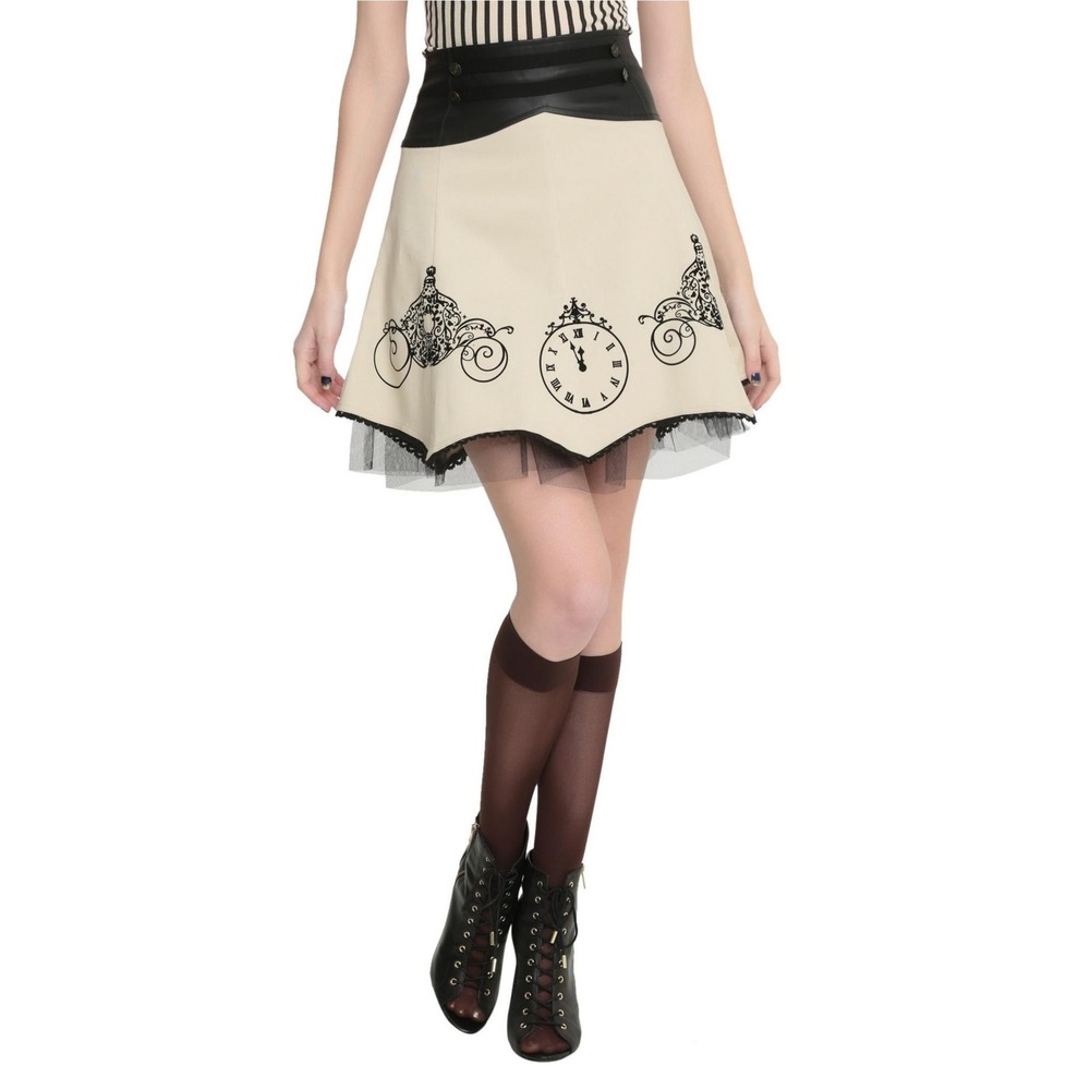 Hot Topic Disney Cinderella High-Waisted Skirt,‎ Women's Size XL, NWT